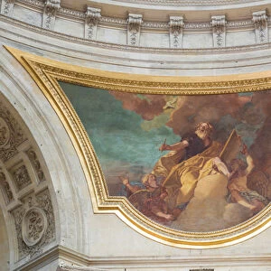 Saint Matthew. Fresco of the Dome of the Invalides (1670), Paris (photography)