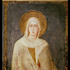 Five Saints, detail of St. Clare (fresco)