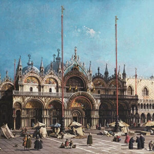 San Marco and the Doges Palace, Venice, (oil on canvas)
