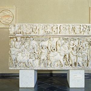 Sarcophagus depicting the Triumph of Dionysus, c. 190 AD (marble)
