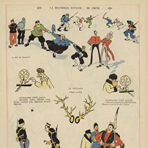 Satire on the Russo-Japanese War. Illustration for Le Rire (colour litho)