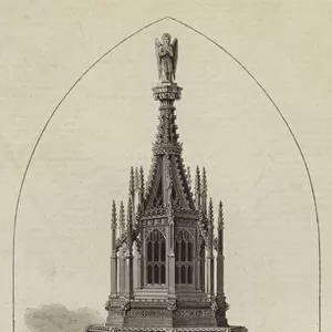 The Savoy Chapel, Strand, Font and Cover (engraving)