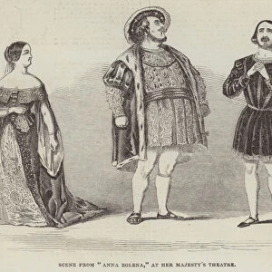 Scene from "Anna Bolena, "at Her Majestys Theatre (engraving)