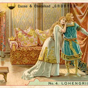 Scene from Richard Wagners opera Lohengrin (chromolitho)