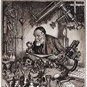 The Scientist at Work (litho)