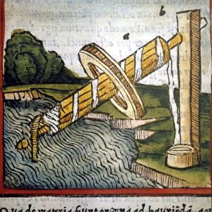 Screw of Archimedes in "De architectura"by Vitruva. 1630