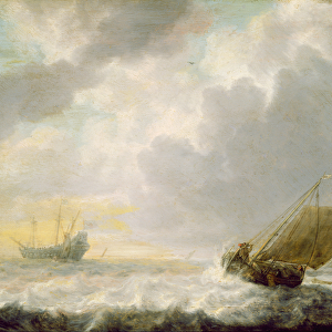 Seascape, c. 1650 (oil on panel)