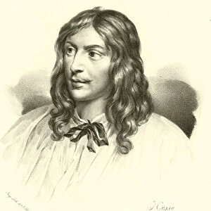 Sebastien Bourdon, portrait (engraving)