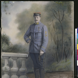 Second lieutenant of the First Infantry Regiment, 1916 (coloured photo)