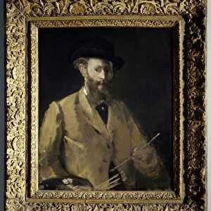 Self-portrait with palette Painting by Edouard Manet (1832-1883) 1879 Private collection