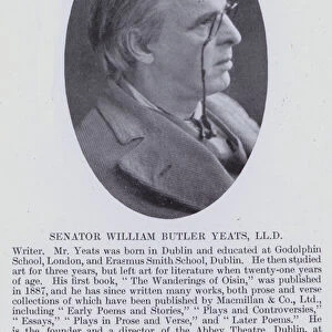Senator William Butler Yeats, LLD (b / w photo)
