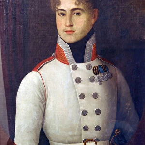Sergei Nikolaevich Turgenev - Pere d Ivan Tourgueniev - Portrait of Sergey Nikolayevich Turgenev (1793-1834), Anonymous. Oil on canvas, 1809-1810, State Open-air Museum Spasskoye-Lutovinovo