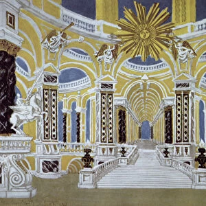 Set design for The Magic Flute by Wolfgang Amadeus Mozart (1756-91) (colour