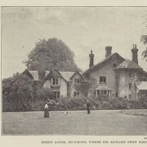 Sheen Lodge, Richmond, where Sir Richard Owen died (b / w photo)