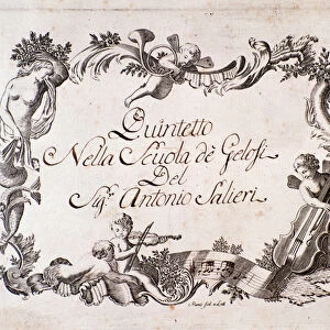 Sheet music for La scuola de gelosi, by Antonio Salieri