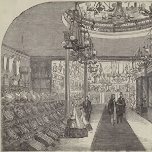 Showroom of Swan Nash, furnishing ironmongers, 253 Oxford Street, London (engraving)