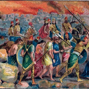 The siege of the city of Jerusalem by the king of Babylon Nebuchadnezzar II (v