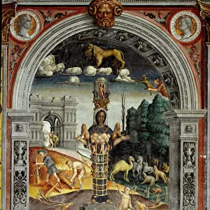 Sign of the Zodiac: The lion. The deity Artemis of Ephese, c. 1520 (fresco)