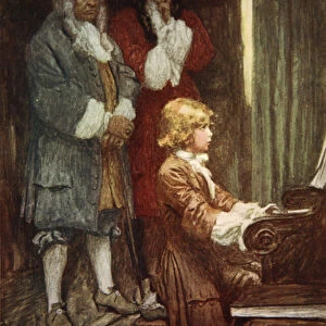 In silence they waited while Handel played (colour litho)