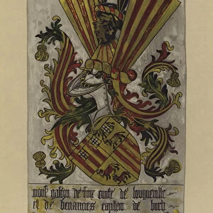 Sir Gaston de Foix, count of Longueville and Benanges, captan de Buch, c 1438-c 1458 (chromolitho)