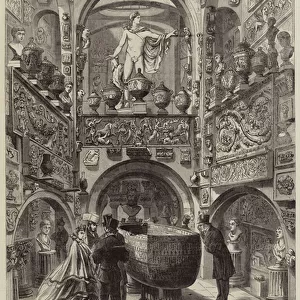 Sir John Soanes Museum in Lincoln s-Inn-Fields, the Sarcophagus-Room (engraving)