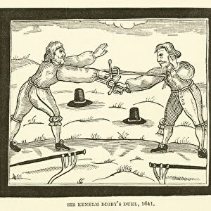 Sir Kenelm Digbys duel, 1641 (engraving)
