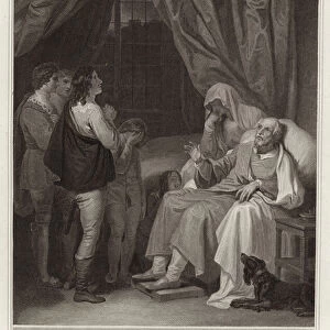 Sir T Windham Admonishing his Sons to preserve their Loyalty to the King (engraving)