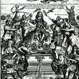 Sir Thomas Urquhart (1611-1660) (engraving) (b / w photo)
