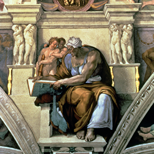 Sistine Chapel Ceiling: Cumaean Sibyl, 1510 (fresco) (post restoration)