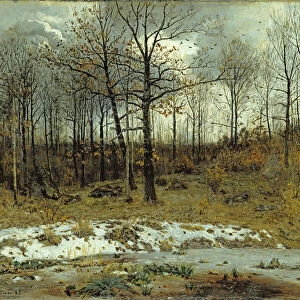 Last Snow at Weimar, 1889 (oil on canvas)