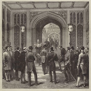 The Speakers Levee, Arrivals (engraving)