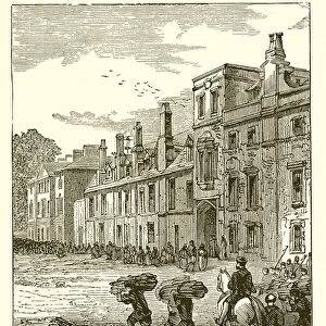 The Spot where Ridley and Latimer were Burnt at Oxford, 1555 (engraving)