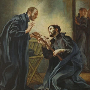 St Ignatius of Loyola sending St Francis Xavier to India (oil on canvas)