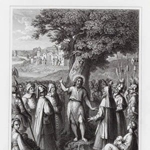 St John the Baptist preaching in the wilderness (engraving)