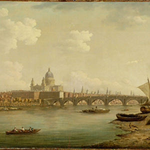 St. Pauls and Blackfriars Bridge, London, c. 1770-2 (oil on canvas)