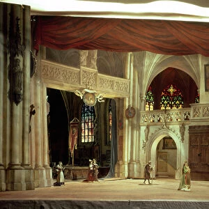 Stage model for the opera Der Meistersinger von Nurnberg by Richard Wagner