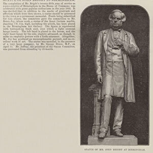 Statue of Mr John Bright at Birmingham (engraving)