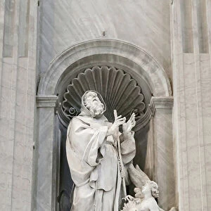 Statue of Saint Francis of Paola inside Saint Peter's basilica, Vatican City, Italy, 1732 (marble)