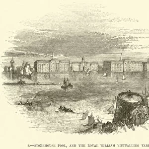 Stonehouse Pool, and the Royal William Victualling Yard (engraving)
