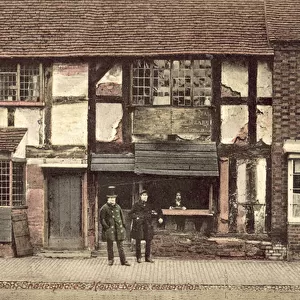 Stratford on Avon, Shakespeares House before restoration (colour photo)
