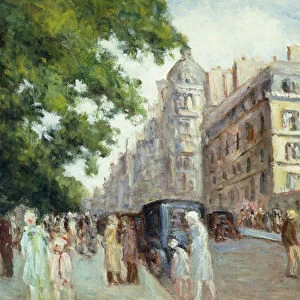 Street Scene in Paris; Scene de Rue a Paris, 1935-37 (oil on canvas)