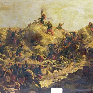 Taking of the Strategic hill during the Siege of Sevastopol and death of General Brancion, 7 June 1855, 1855-57 (oil on canvas)