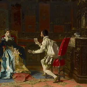 Tasso Reading his "Gerusalemme liberata"to Princess Eleonora d Este, 1875 (oil on canvas)