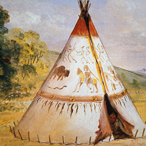 Teepee of the Crow Tribe, c. 1850 (oil on canvas)