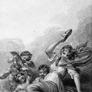 Thalia, Muse of comedy and idyllic poetry, 1805 (engraving)