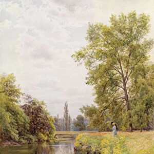 The Thames at Purley, 1884 (w / c on paper)