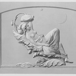 Titania, engraved by J H Baker from the bas-relief by F M Miller (engraving)