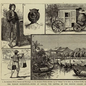 The Tonkin Expedition, Notes at Saigon, the Capital of the French Colony of Lower Cochin China (engraving)