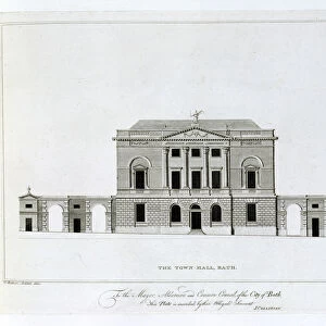 The Town Hall, Bath, engraved by T. Bonnor (engraving)