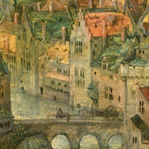 Town detail from Tower of Babel, 1563 (oil on panel)